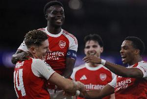 枪手4分优势领跑英超！萨卡：我真的相信，本赛季我们能取得成功